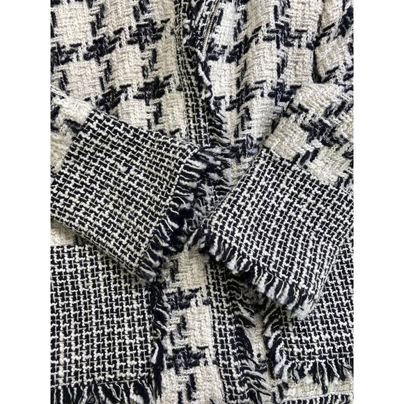 Vtg Harve Benard Womens Tweed Wool Blend Fringe Jacket Blazer Sz 8P Old Money - Picture 5 of 7